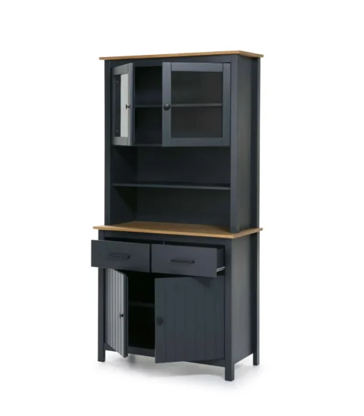 Vitrina 4 puertas 2 cajones Mariana acabado azul 180 cm(alto) 90 cm(ancho) 40 cm(largo)